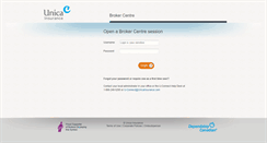 Desktop Screenshot of connection.unicainsurance.com